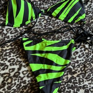 Neon Zebra bikini